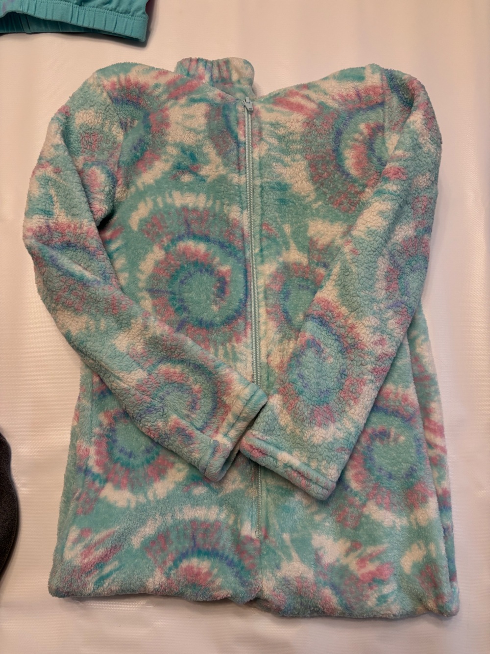 Bobbie Brooks Aqua Pink Purple Tie-Dye warm pajamas